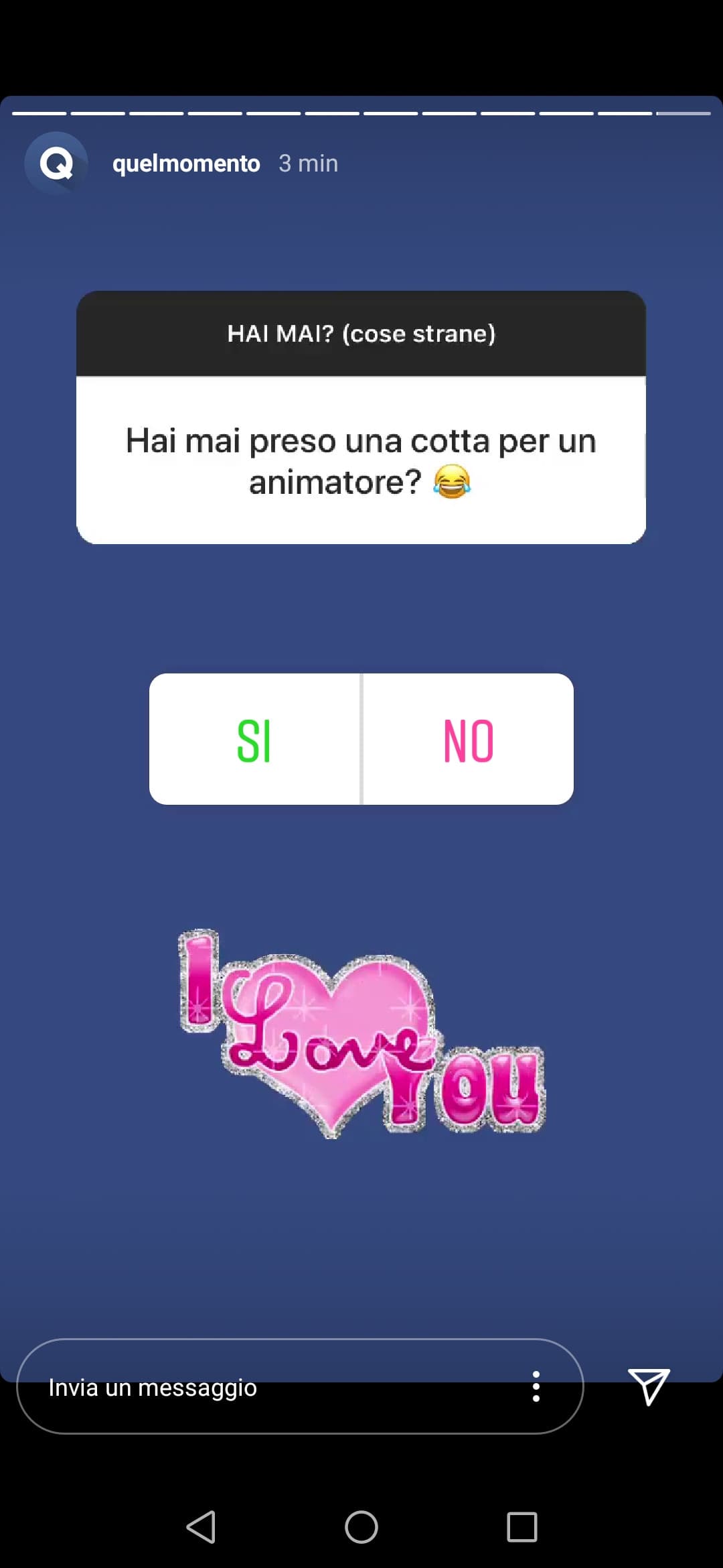 Io: cerco di non pensare a Lui e apro instagram per distrarmi. Instagram: