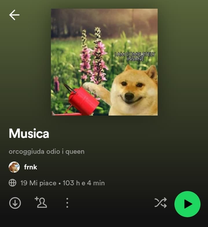 è sempre magico vedere che ci sono 19 persone che seguono la mia playlist delirante.