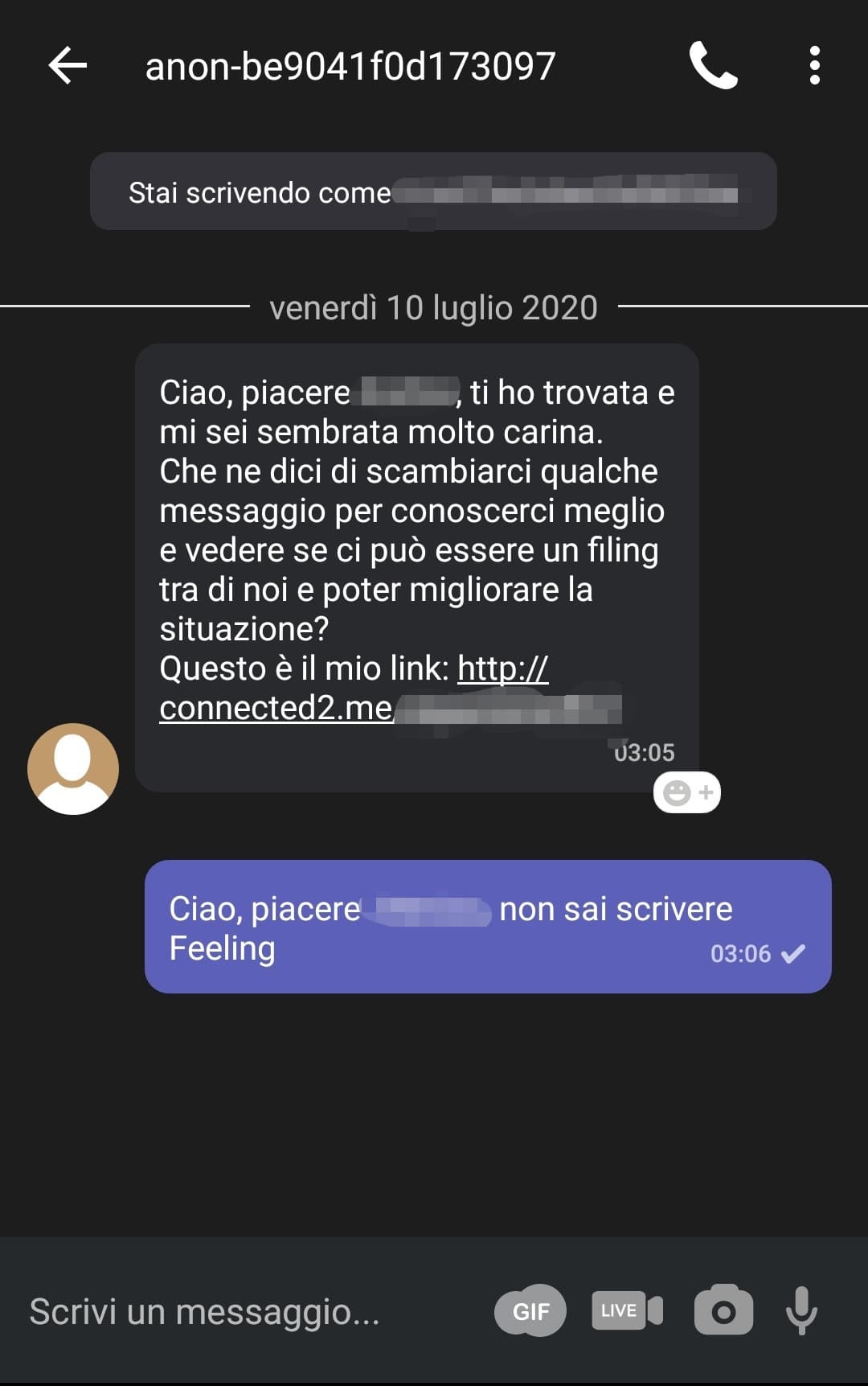 Secondo me nasce una bella storia d'amore 