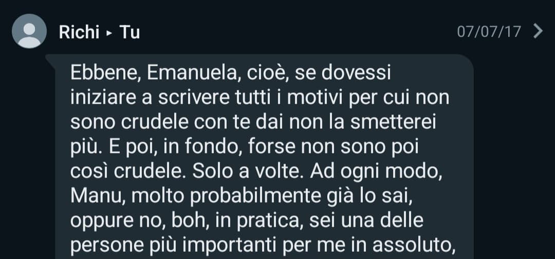 quei rapporti persi a cui penso così spesso, quei rapporti che non avrei voluto mai perdere. in questo momento provo un grande senso di nostalgia... 