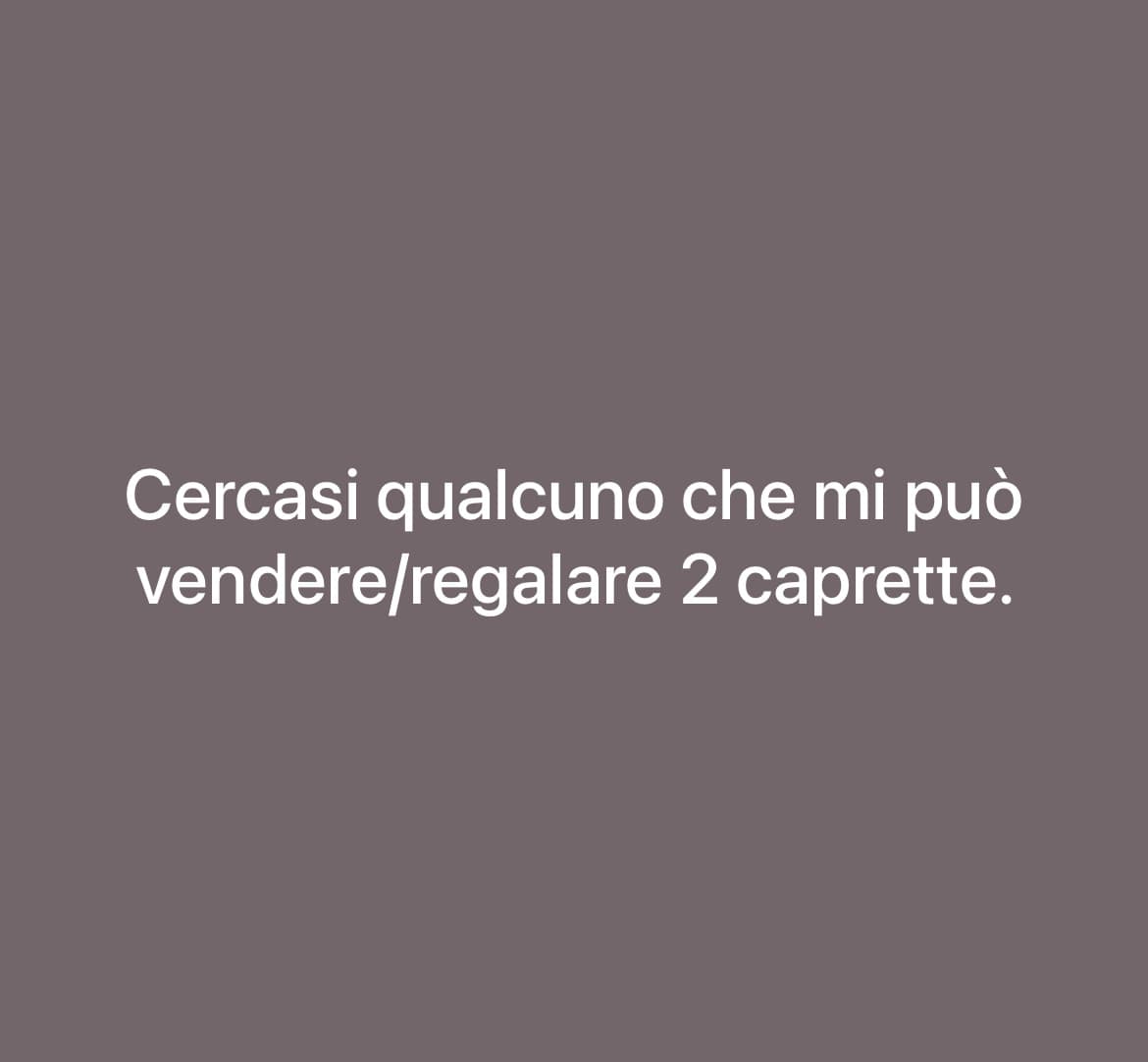 Comunque anche su sibito è veramente troppo difficile trovarne, stavo cercando delle pigmee ma sono ancora più complicate.