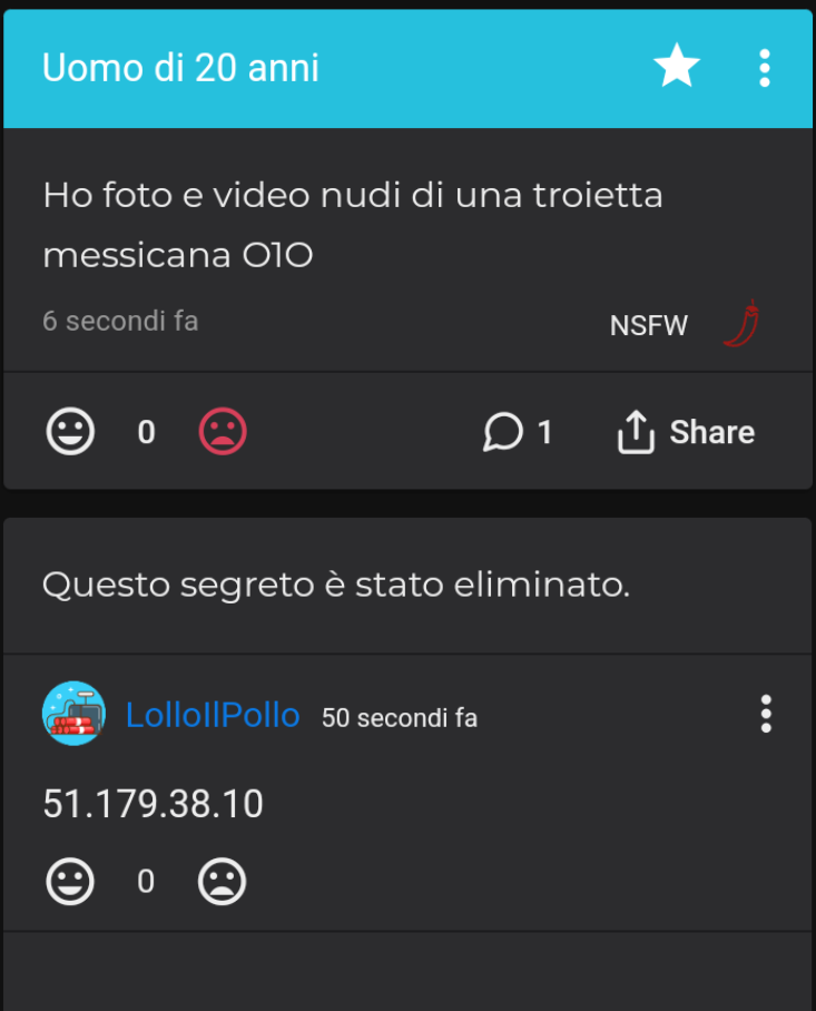 Si è offeso 😔