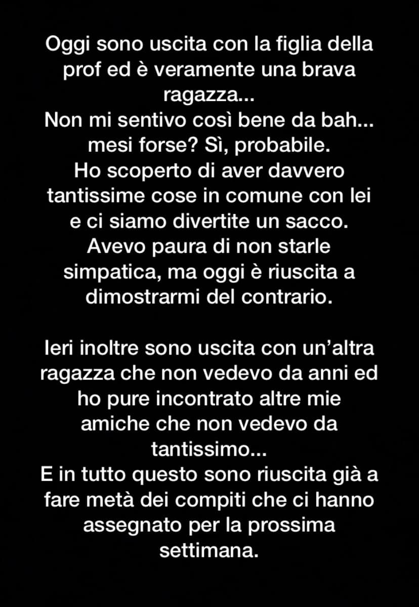 È stato come se avessi staccato la testa da ogni problema ?