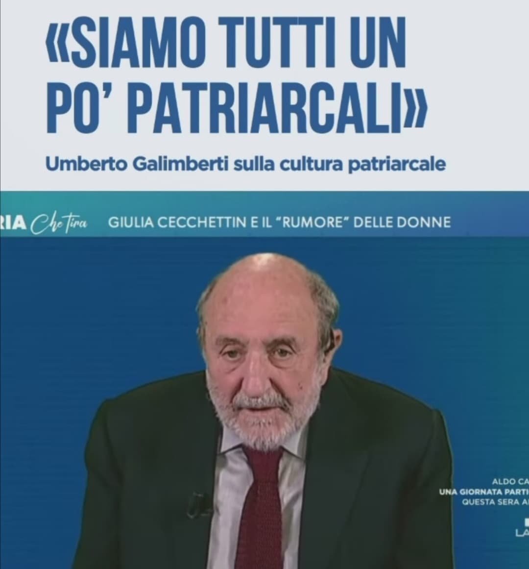 Questo dovrebbe chiarire il termine “patriarcale” che a quanto pare molti non sanno cosa significhi (link del reel sotto) 