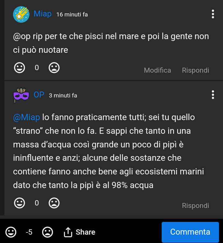 Ma chi è che piscia nel mare 