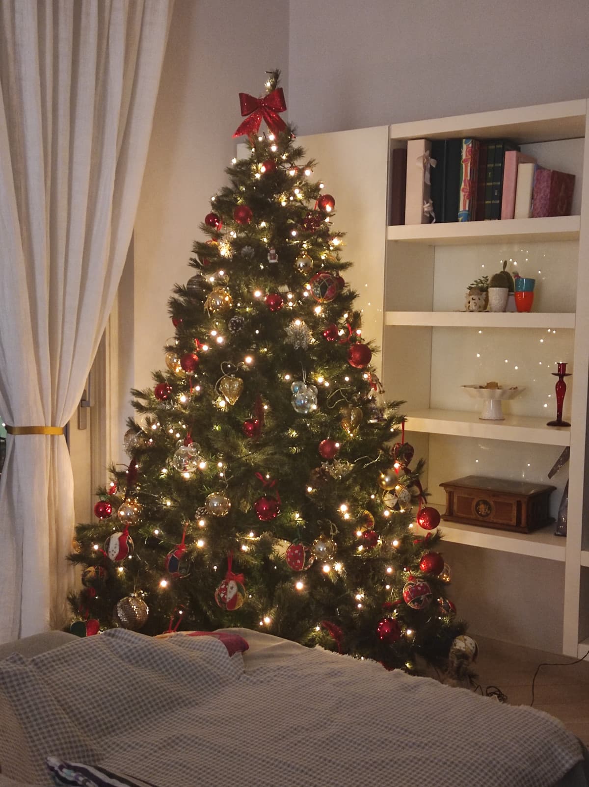 Ci voleva proprio una tazza di cioccolata calda davanti all' albero😍