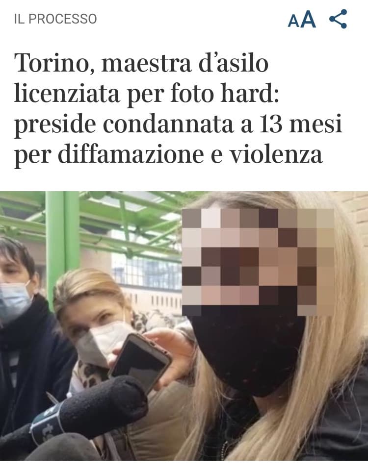 Finalmente, condannata la preside e la mamma pancina