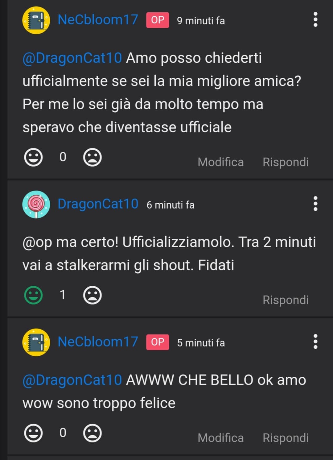 Mi sento un attimo sconvolta 