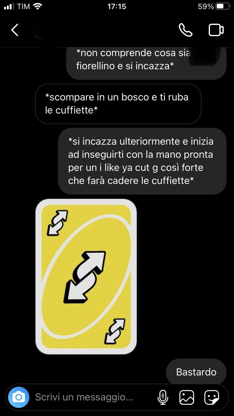 Con lui ho solo chat di alto livello