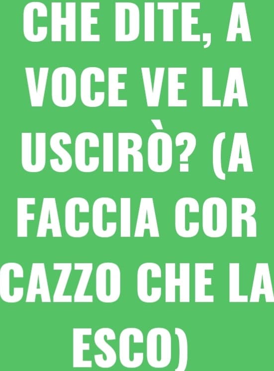 DEVO SCRIVE PE FORZA SENNÒ NUN POSSO PUBBLICÀ