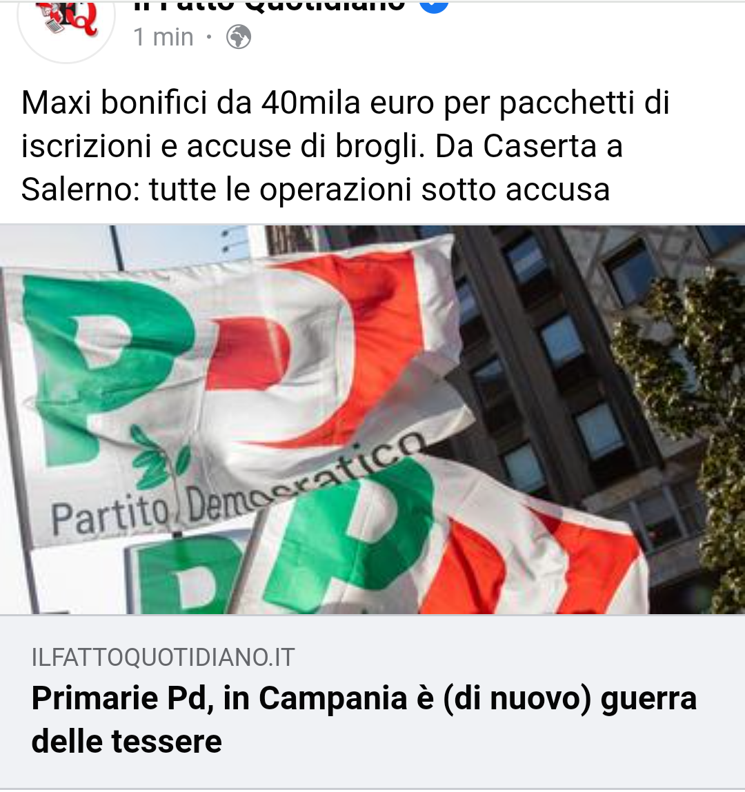 Qualcosa mi dice che in prospettiva delle primarie ci siano i brogli dentro casa