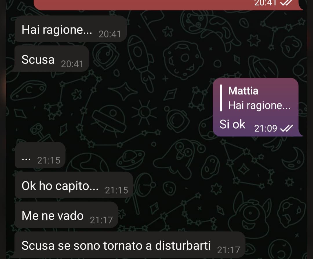 Ora cosa si risponde?