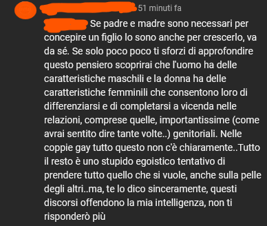 La sua intelligenza si è offesa..