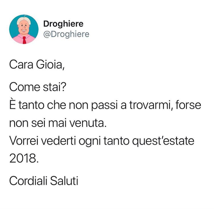 Ma giusto ogni tanto eh..! ?