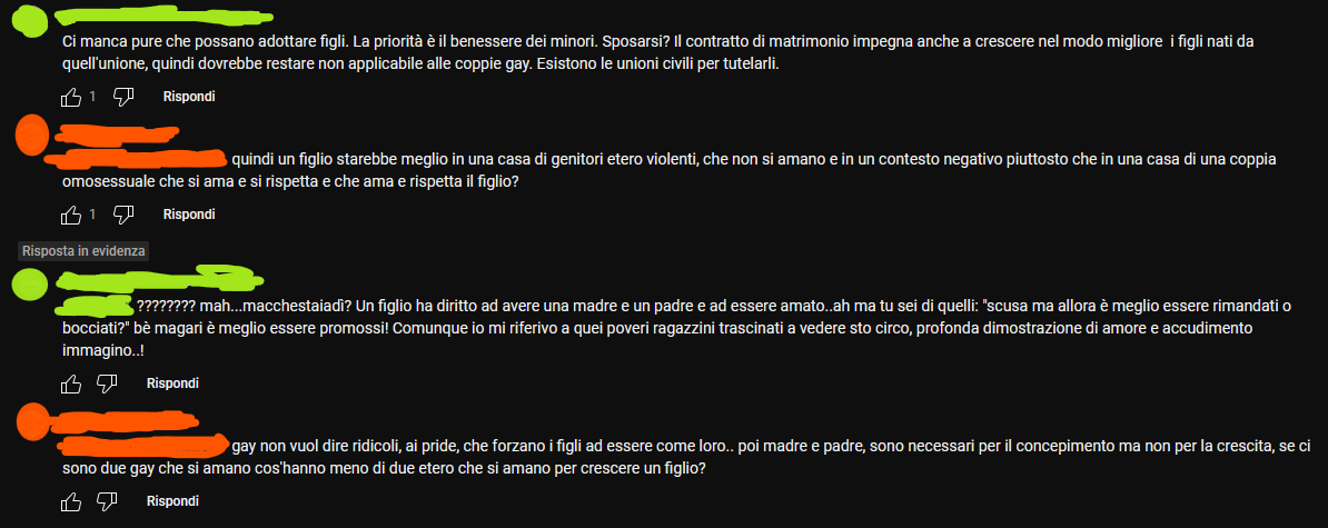 Che tristezza (sotto a un video sul pride)