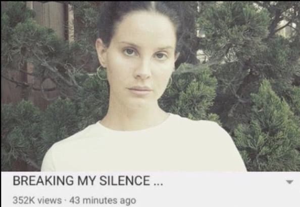 breaking my silence.