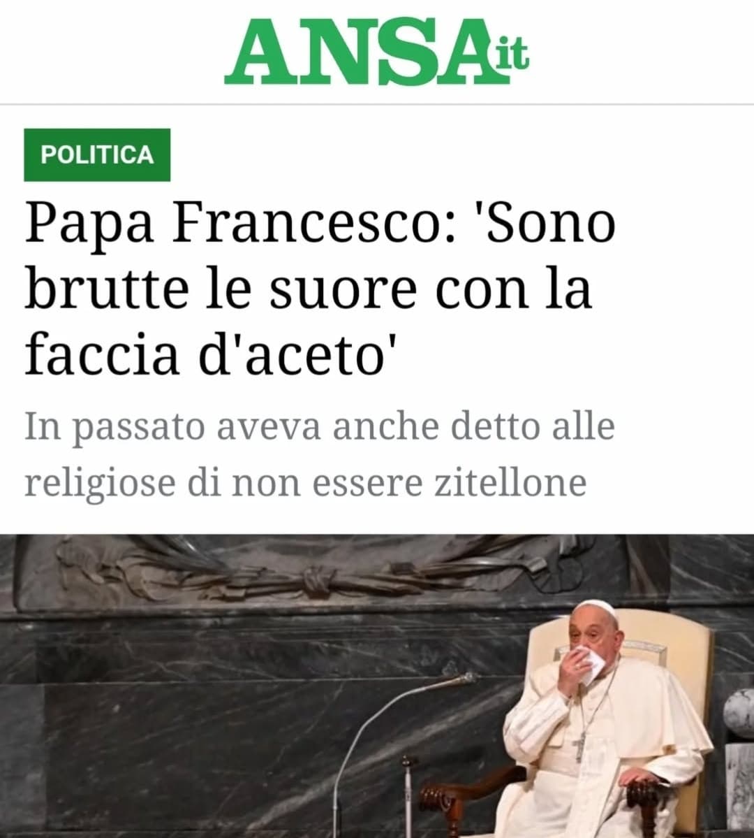 comunque chiunque non ami papa francesco ha un problema, quest'uomo è un patrimonio assoluto 