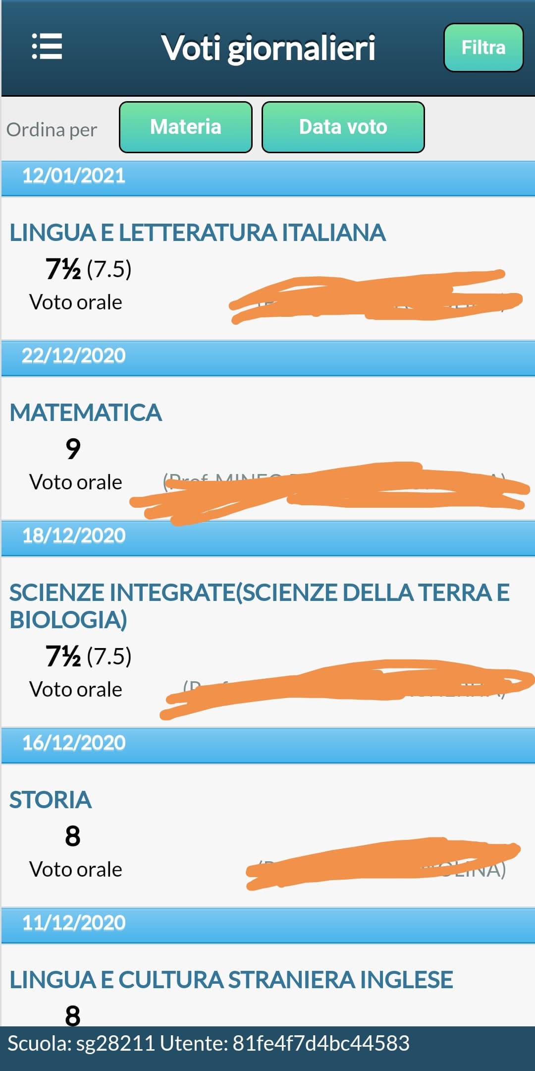 Dai 7.5 di Italiano no, volevo almemo 8