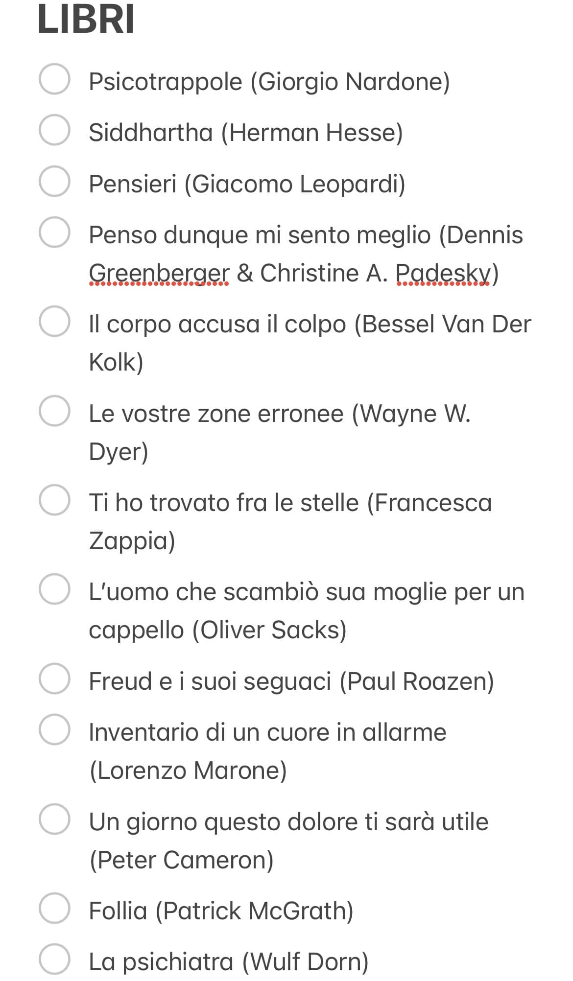 I libri che vorrei leggere ma non ho tempo