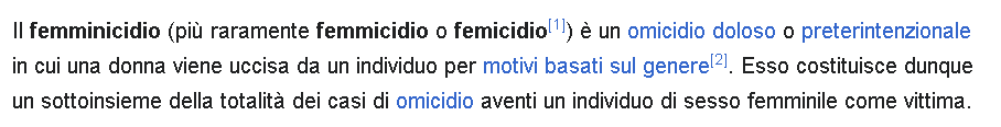 Ecco a voi la definizione di femminicidio, visto che continuate a non capirlo