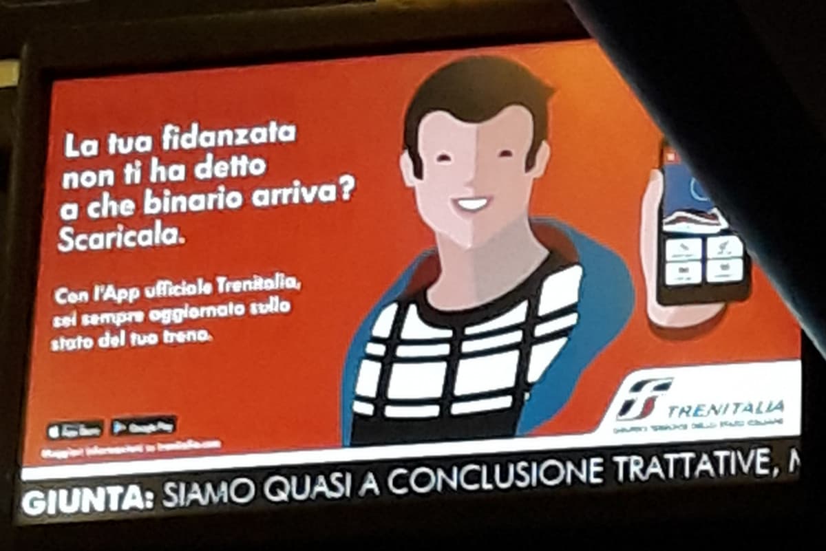 Ho visto questa pubblicità in treno nel 2018. Ho ritrovato la foto, e mi fa ancora ridere. Chissà se il doppiosenso l'hanno fatto apposta