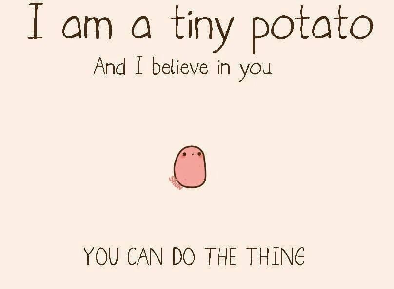 Potato believe in you u.u
