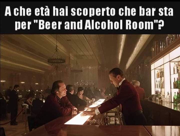 Scoperto ora. E adesso  so che barman sta per "Beer and Alchol Room Man" (e sticazzi) 