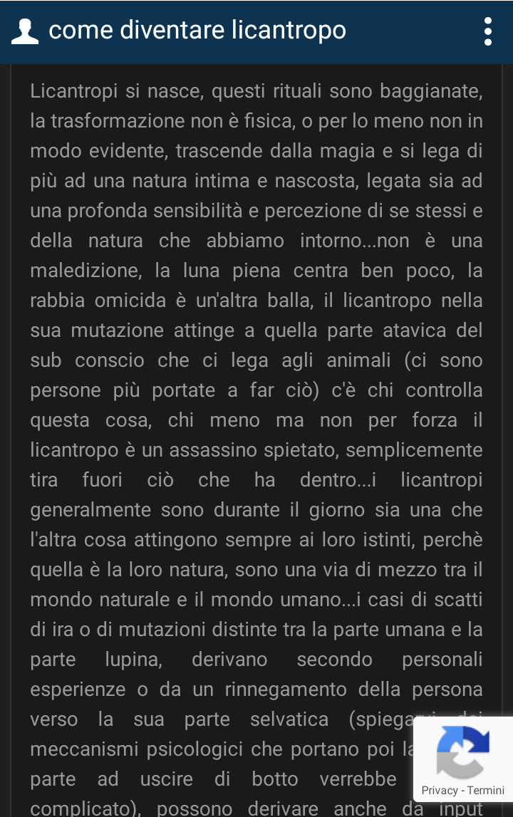 Visto che mi piace l'argomento del soprannaturale, sono andata a cercare roba sui livantropi e devo dire che queste informazioni sono le più "realistiche" che abbia mai letto