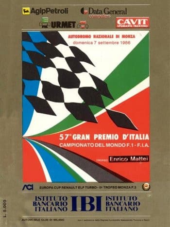 1986: LVII Gran Premio d'Italia - Piquet domina, la Ferrari delude