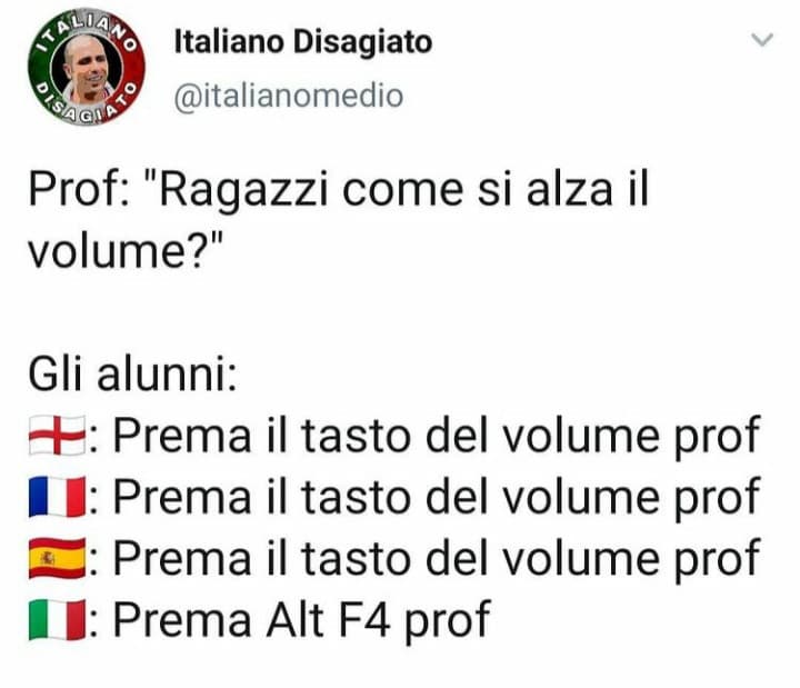 Noi italiani abbiamo un modo di alzare il volume diverso