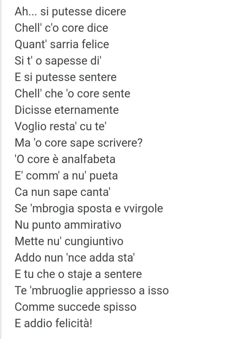 L'ultima parte di "Parlerò di te" è pura magia