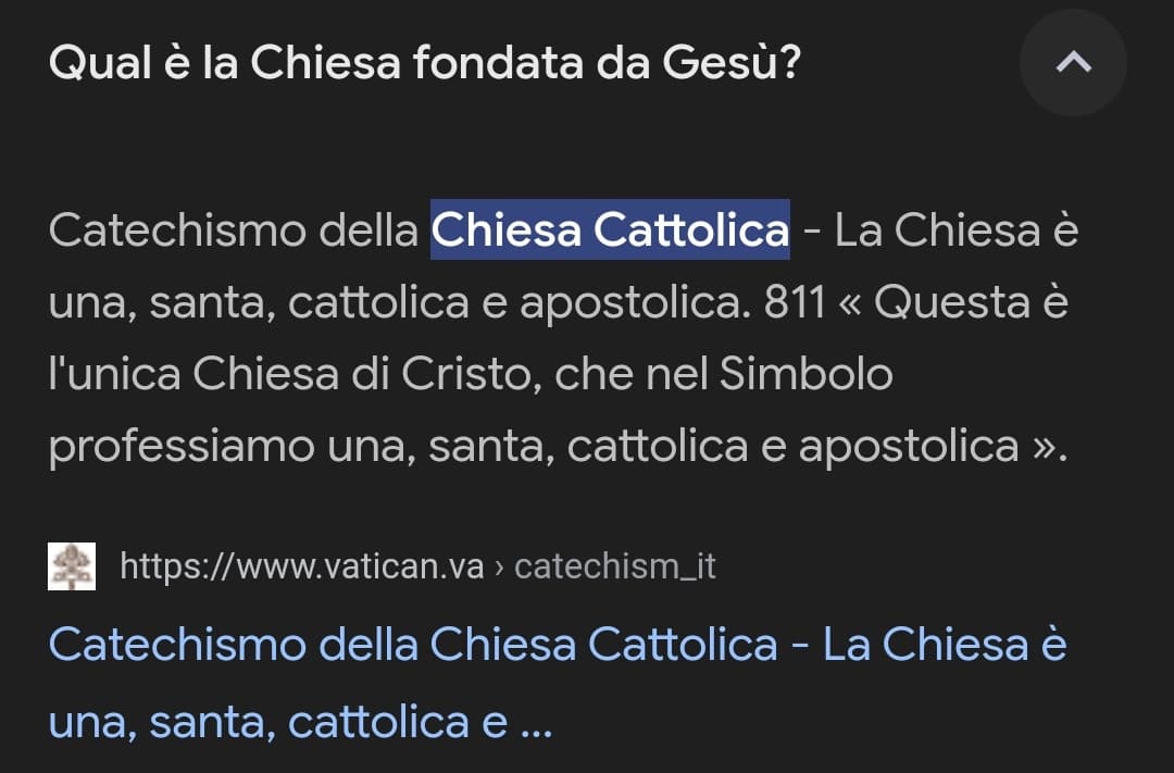 il resto delle "chiese cristiane" sono sette 