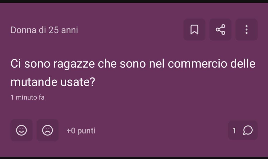 "Vendimi queste mutande usate"