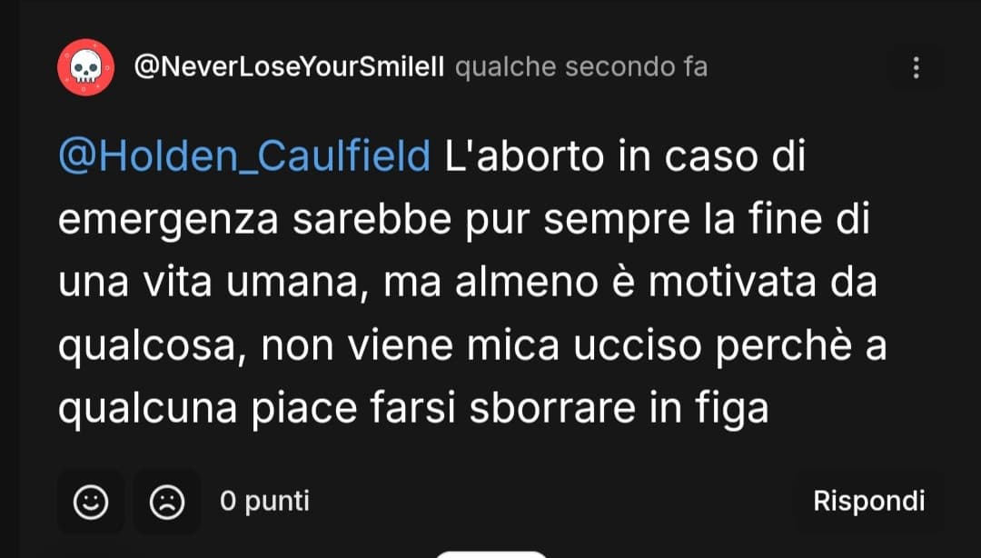 Sicuramente è contro l'aborto per salvare i bambini, mica per mettere le donne al proprio posto. Che dubbi vi vengono? Ahahahah