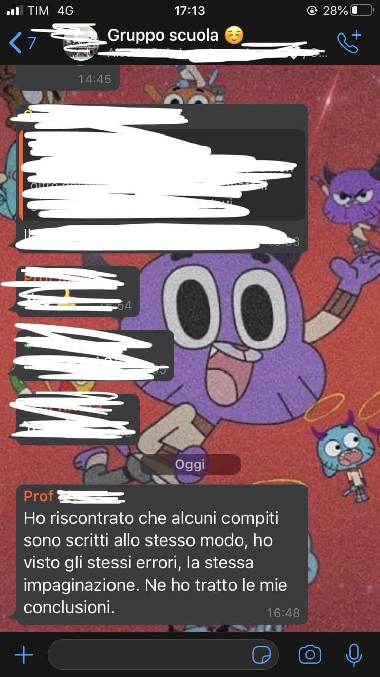 I miei compagni sono così stupidi. Ahahah 