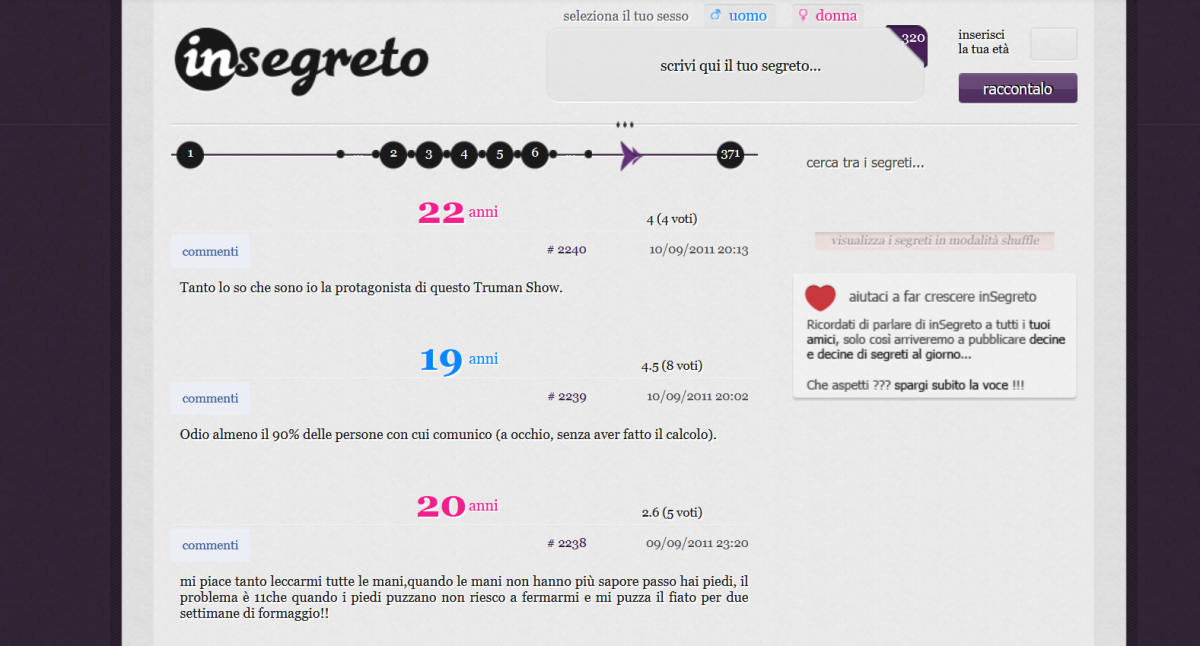 Insegreto una decina di anni fa