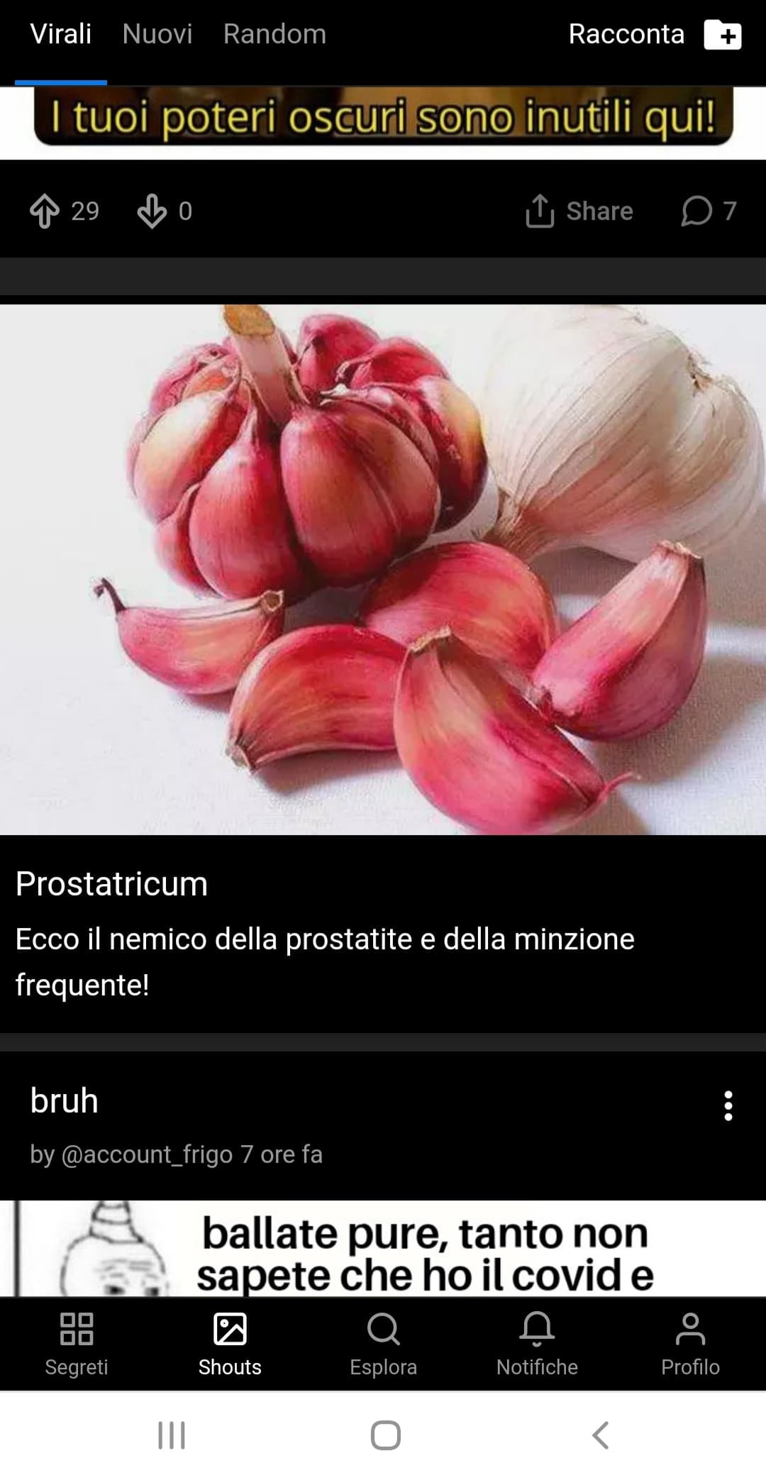 Non ho la prostata Lol .