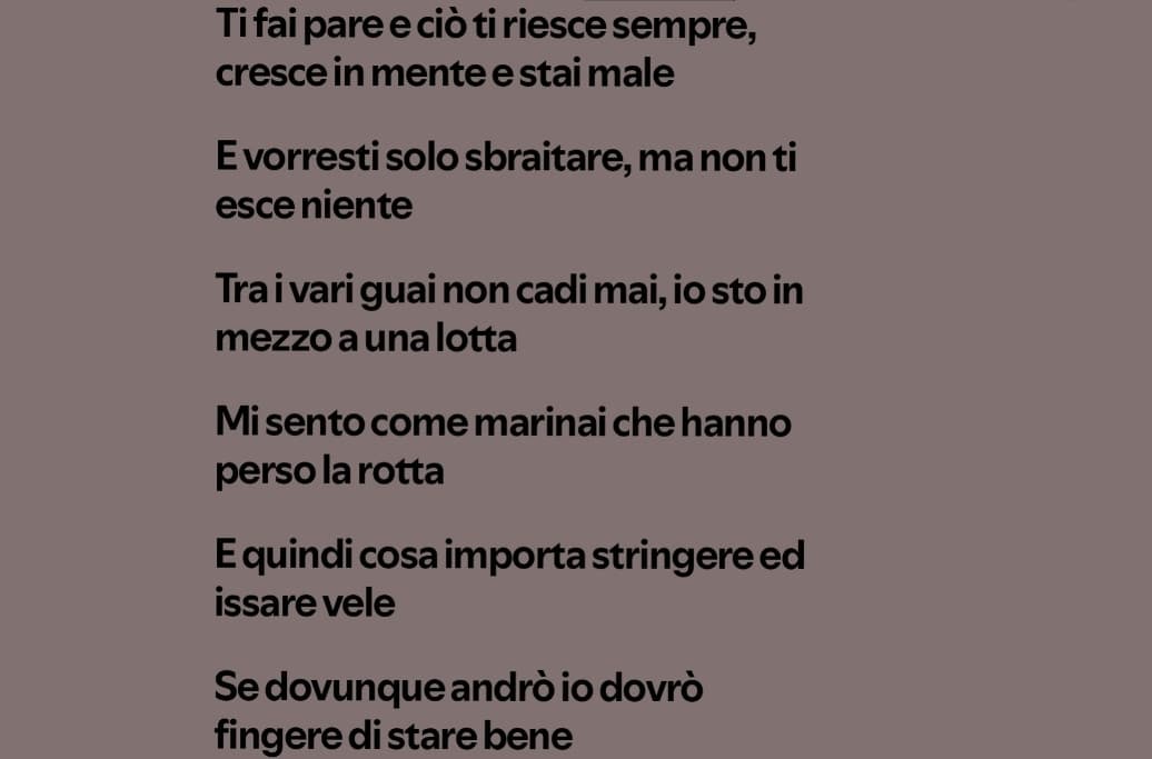 vorrei parlarci ma tanto se gli scrivo parliamo 5 minuti del nulla cosmico e poi finisce la conversazione