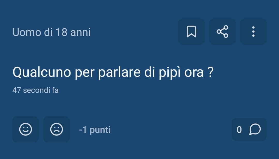 Ma qualcuno mi spiega di che cosa vorrebbe parlare?