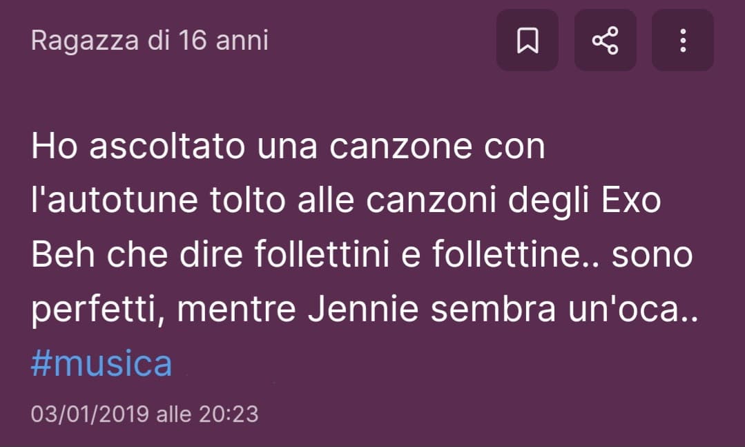 ma come si permette questa ragazza di 16 anni ad insultare la mia dona....😡☝️