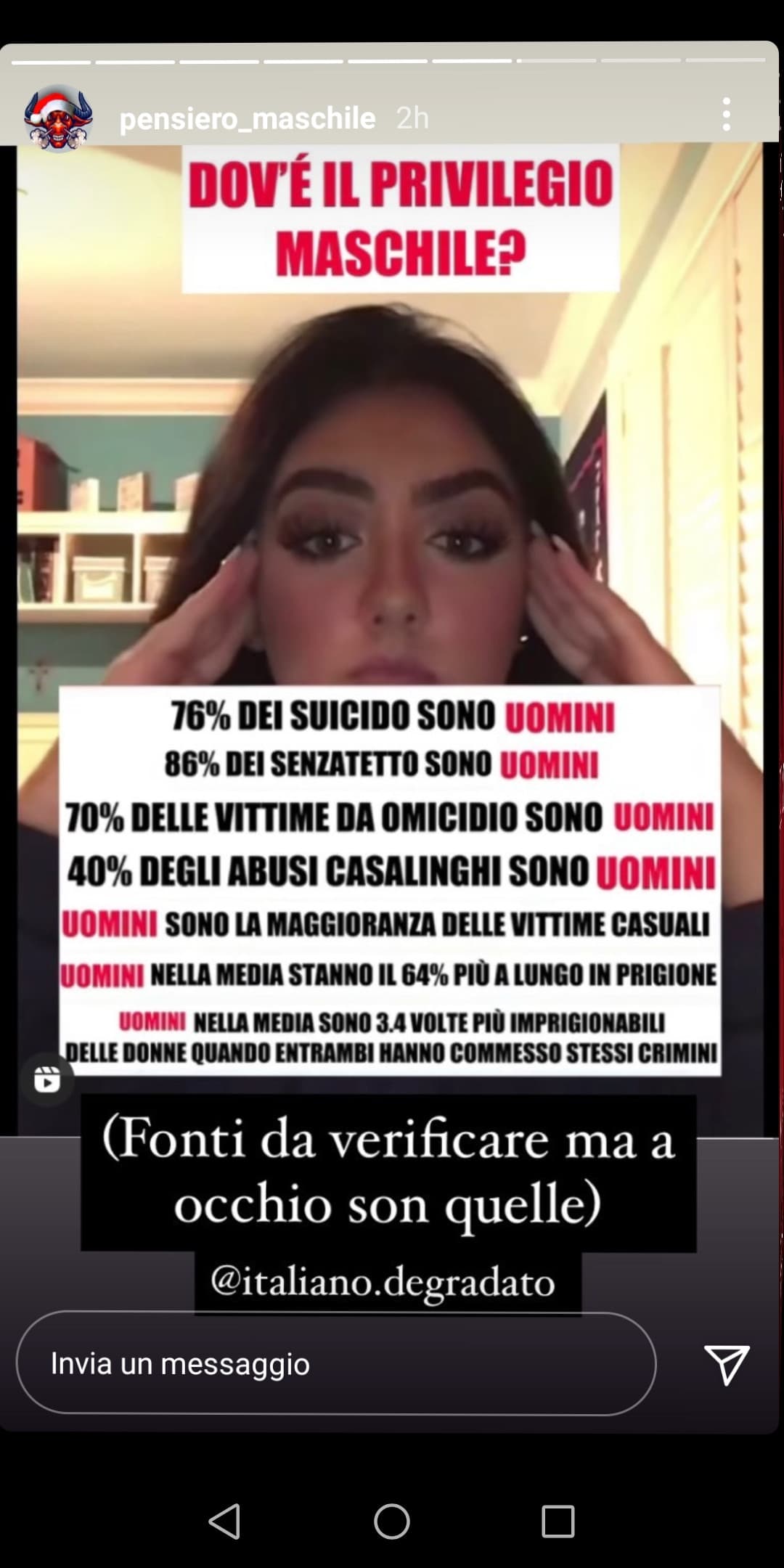 Sentiamo un po donne, dove stanno i privilegi degli uomini?? 