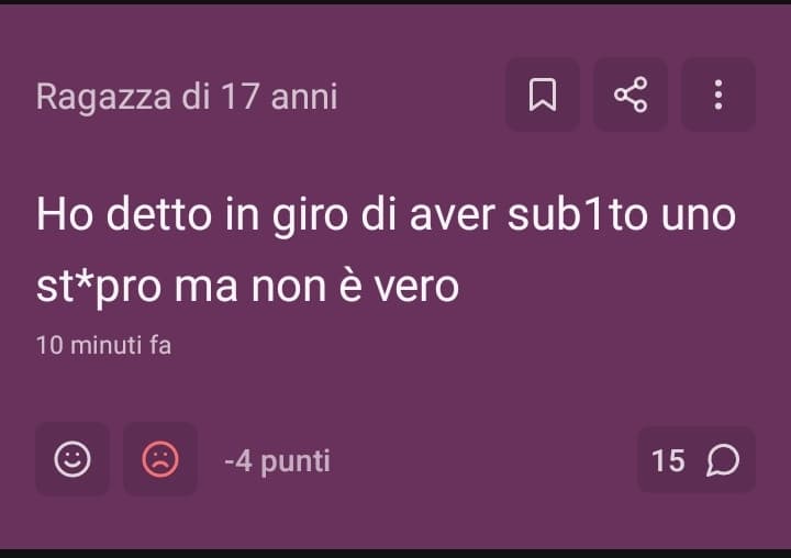 Che vergogna.