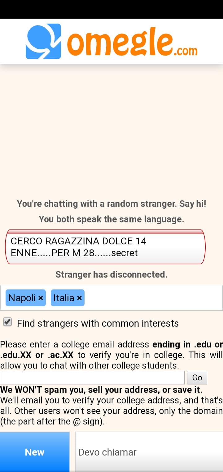 No vabbè raga, ma qua c'è bisogno di intervenire, se sapevo di dov'era chiamavo la polizia ca**o