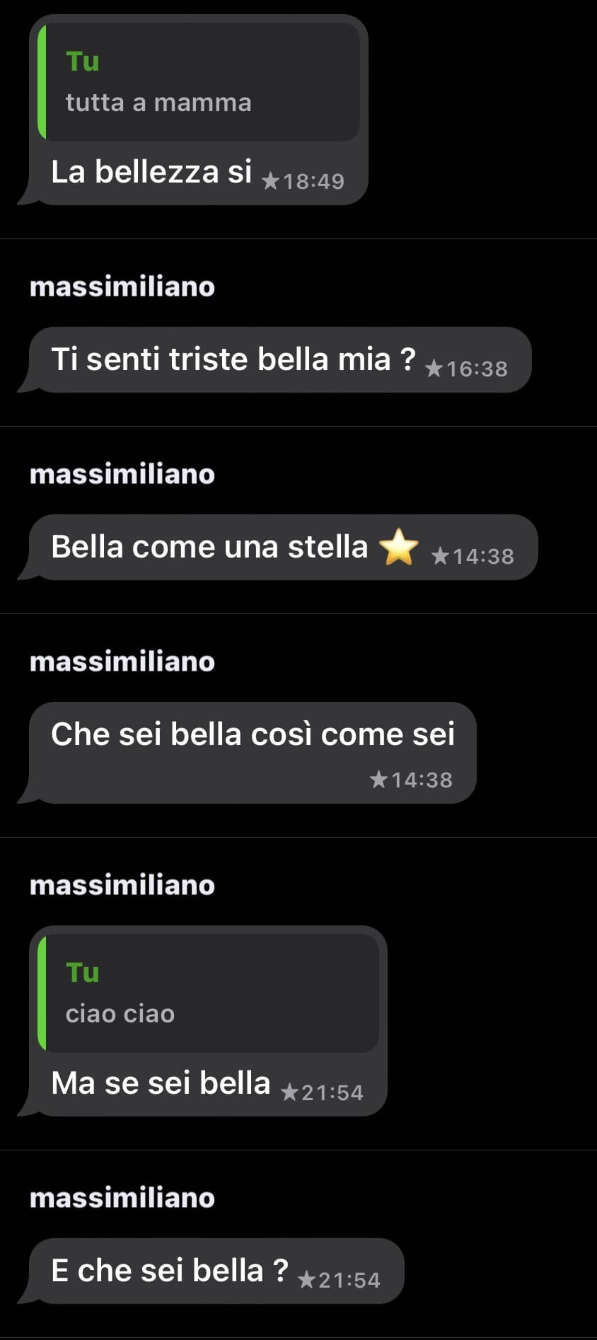 è troppo dolce con me 