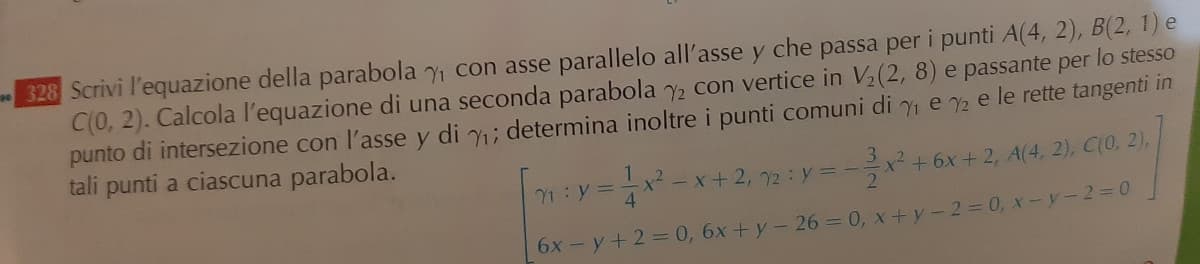 Quando  calcolo le rette tangenti mi vengono sbagliato ma il resto dei dati è giusto perché?