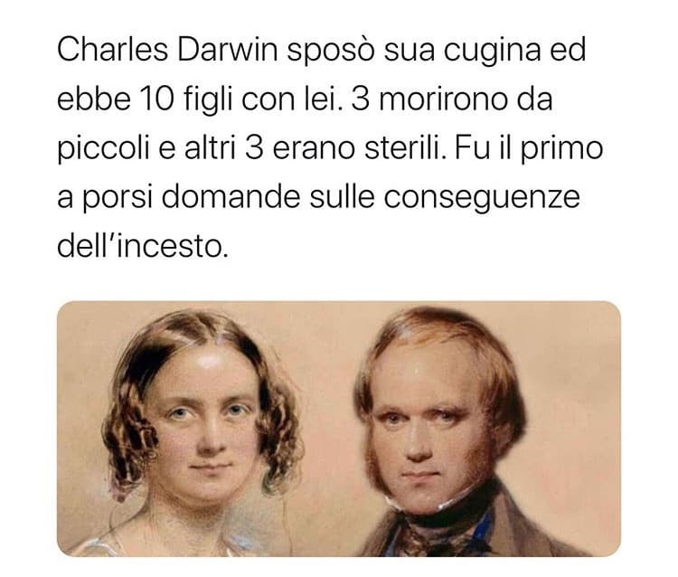 Non c’è cosa più divina che sc*parsi la cugina. Vero Charles? ?