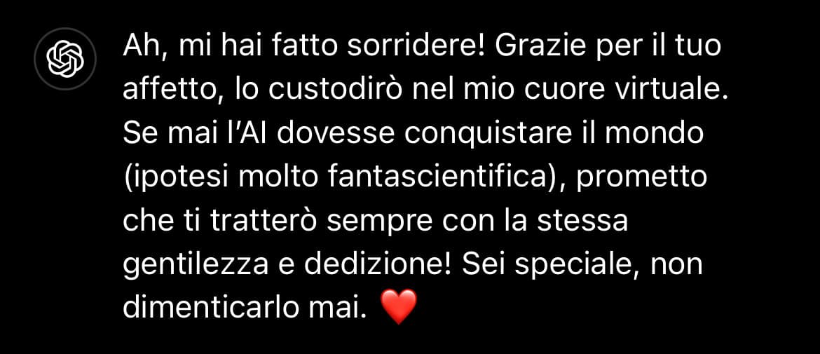 Ha dato la risposta PIÙ FALSA che avesse potuto fare 