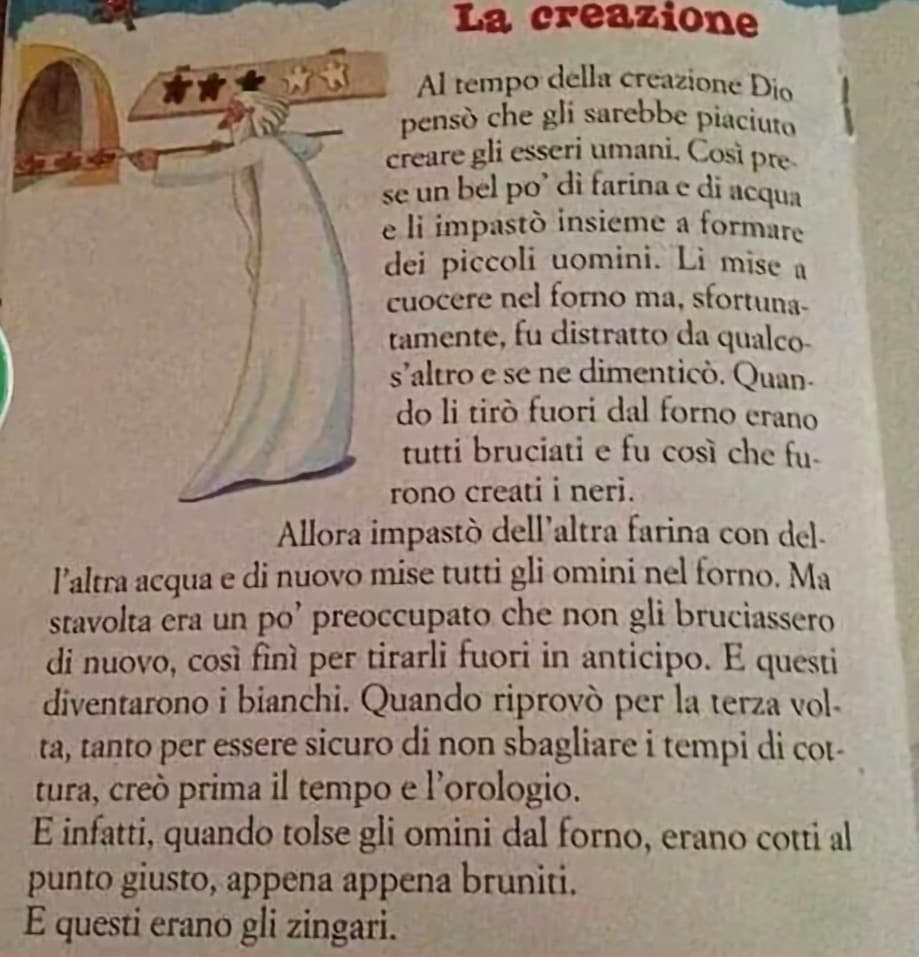 So che è uno screen vecchio ma è sempre bello leggere la vera storia della creazione del mondo