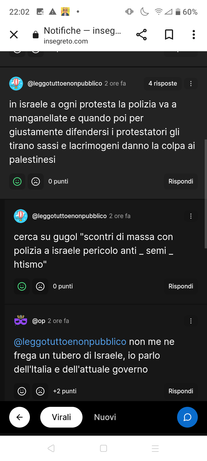 a marco non gliene frega un cabb o della palestina 😃