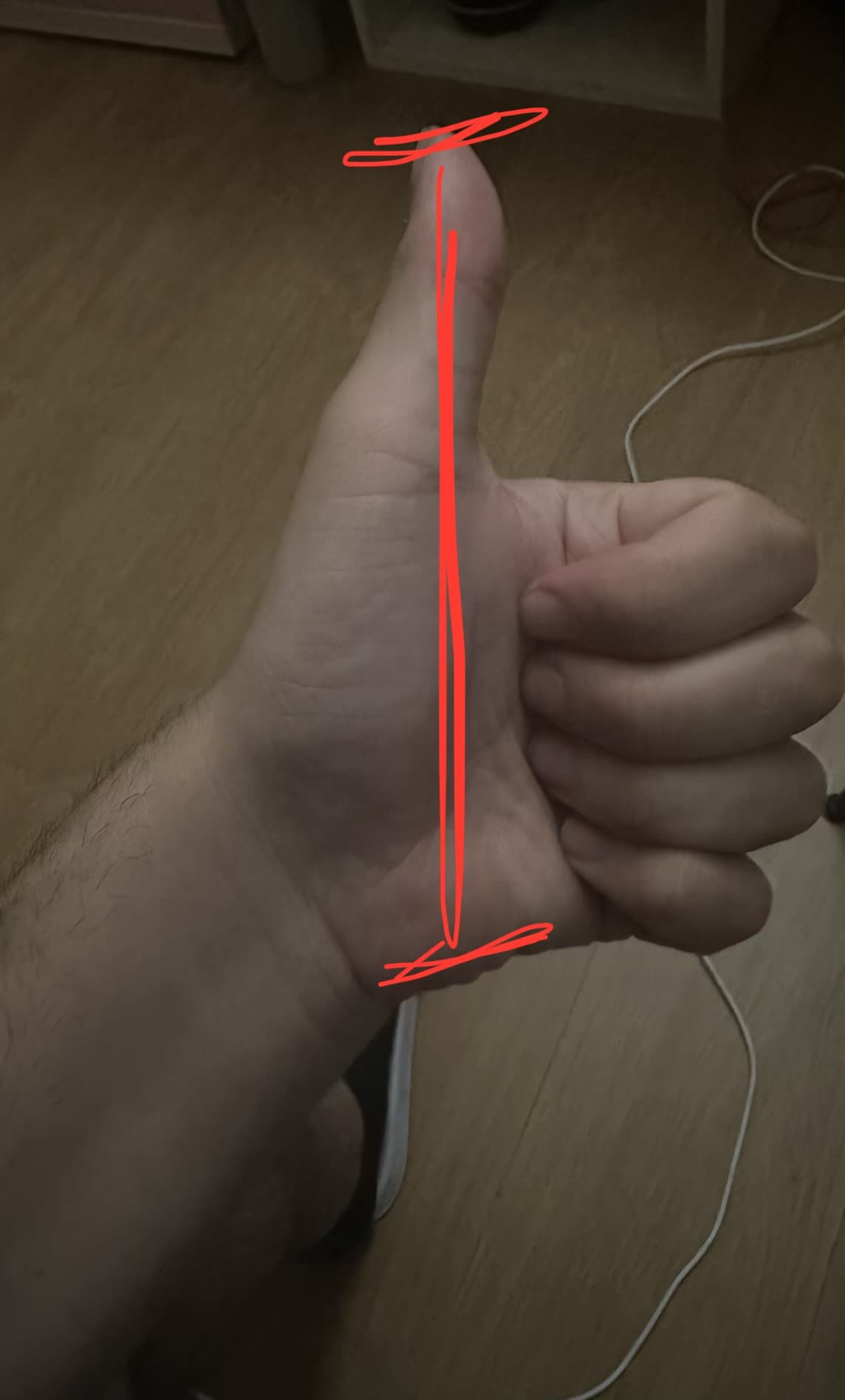 sono giunto alla conclusione che ogni uomo abbia il cazzo lungo come la riga rossa, quindi guardando la mano di un ragazzo potete già farvi un idea 
